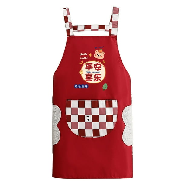 Delantal de cocina impermeable de poliéster, diseño divertido, tamaño adulto