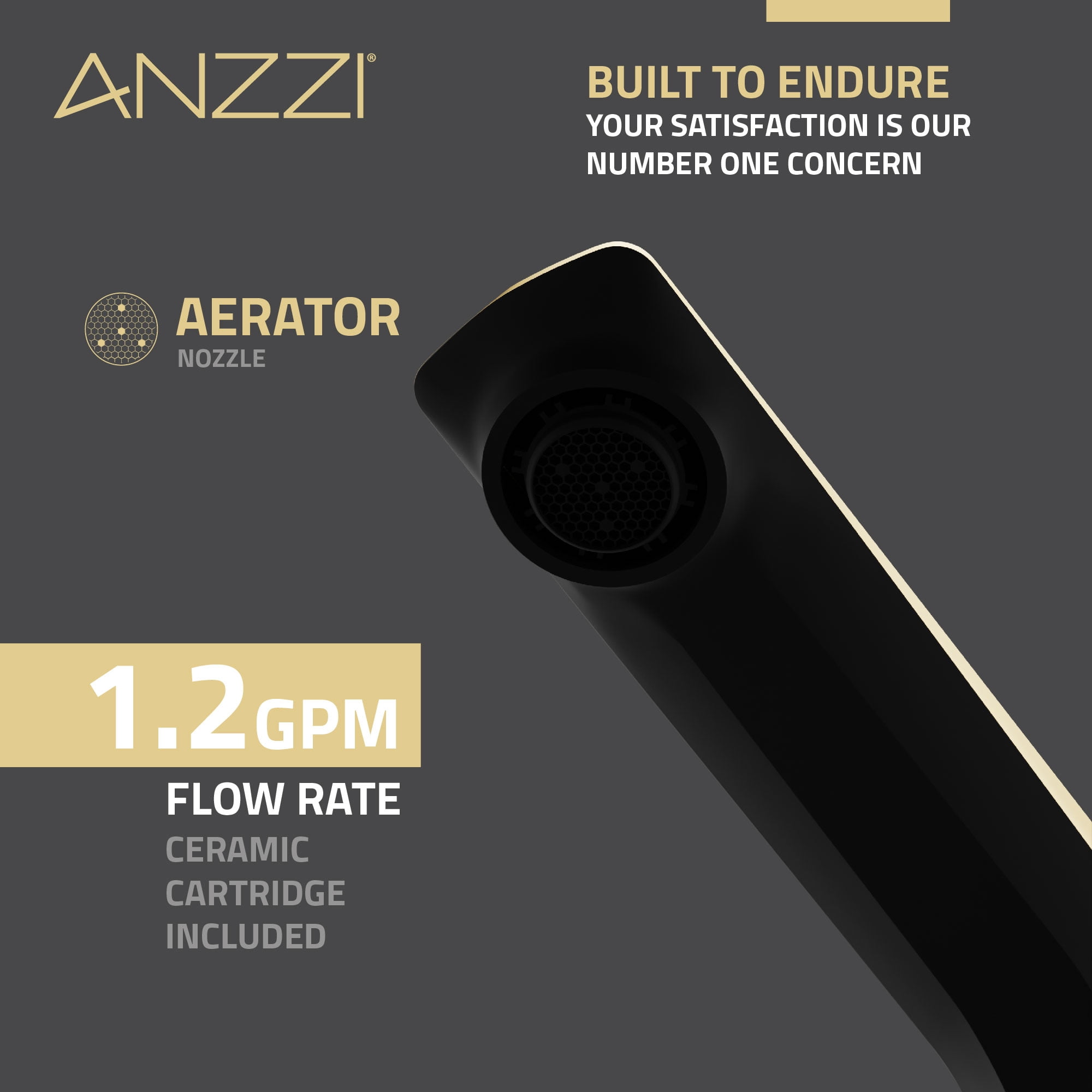 ANZZI 2-Handle 3-Hole 8 in. Widespread Bathroom Faucet With Pop-up Drain in Matte Black & Brushed Gold