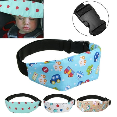 ON Clearance Baby Kids Adjustable Car Seat Sleeping Head Support 4 Cartoon Pattern Safety Stroller Neck Relief Fixed Belt Fastening Strap Band Holder For Kids Childrens