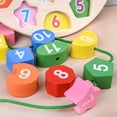 thumbnail image 2 of Wooden Shape Color Sorting Clock Toy  Number Blocks Puzzle Stacking Sorter Jigsaw  Early Learning Educational Toy for Kid, 2 of 8