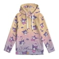 thumbnail image 6 of Kuromi And My Melody Hoodie 3D Print Pullover Hooded Long Sleeve Sweatshirts Tops Blouse with Pocket for Boys Girls M, 6 of 6