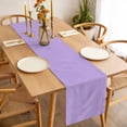 thumbnail image 3 of Table Runner Dresser Scarves 90 Inch Long,Purple Watercolor Solid Color Linen Dining Table Runners, 3 of 9