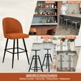 thumbnail image 4 of LEEJAY 30 inch Orange Counter Height Bar Stools Set of 4 ,Modern Linen Bar Chairs with Back for Kitchen Island Dining Room, 4 of 7