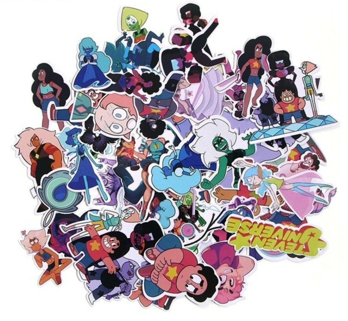 Steven Universe Themed Set of 60 Assorted Stickers Decal Set