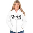 thumbnail image 3 of Pajamas All Day Slacker Lazy Unisex Fleece Graphic Zip Up Hoodie Brisco Brands 2X, 3 of 5