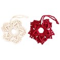 thumbnail image 2 of AYktou 2PCS Snowflake Christmas Ornaments -Hand Woven Hollow Star Pendants Christmas Tree Decorations,Five Pointed Star Ornaments Christmas Gift for Wedding Party Holiday Wall Decoration, 2 of 10