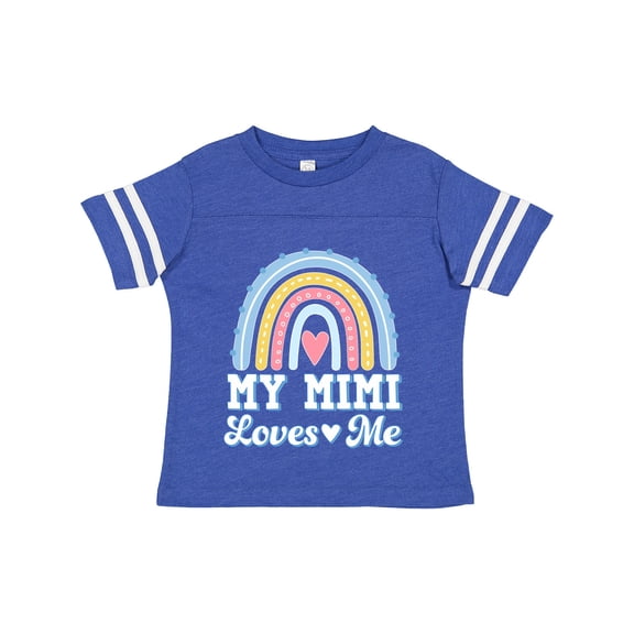 Inktastic My Mimi Loves Me Retro Rainbow Girls Toddler T-Shirt