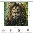 thumbnail image 2 of Watercolor Lion 4 Piece Shower Curtain Sets Bath Mat U-Shaped Floor Mat Toilet Lid Oval Rug King of Wild Animals Waterproof Personality Pattern Bath Curtains for Bathroom Decor, 2 of 8