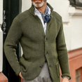 thumbnail image 1 of Suéter de moda europea y americana, suéter de punto de color sólido de manga larga informal para hombre, ropa de abrigo para hombre, 1 of 6