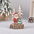 thumbnail image 6 of Diceymbol 4.7 Inch Wooden Christmas Figurine Set With Snowman Santa Reindeer Holiday Tabletop Decor Perfect Family Gift, 6 of 6