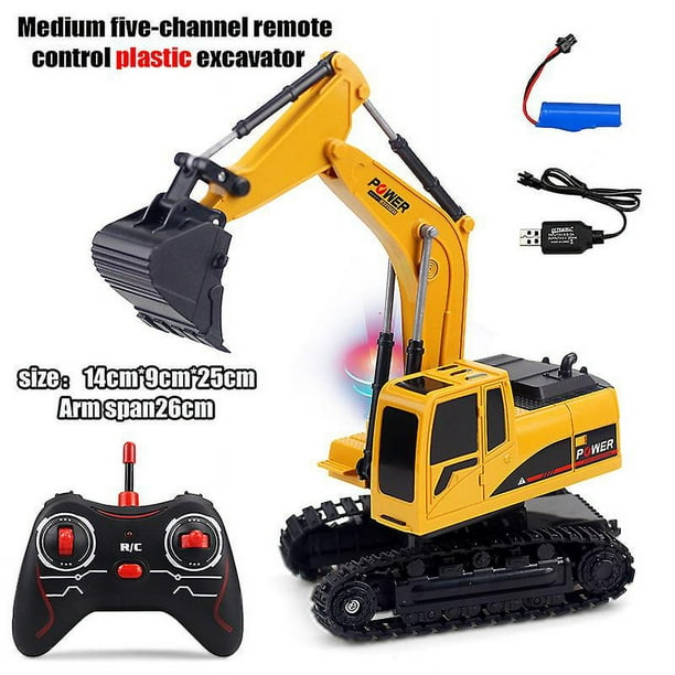 Serie de vehículos de ingeniería con Control remoto, excavadora de plástico para niños, coches de juguete con Control remoto, regalos para coche para niños