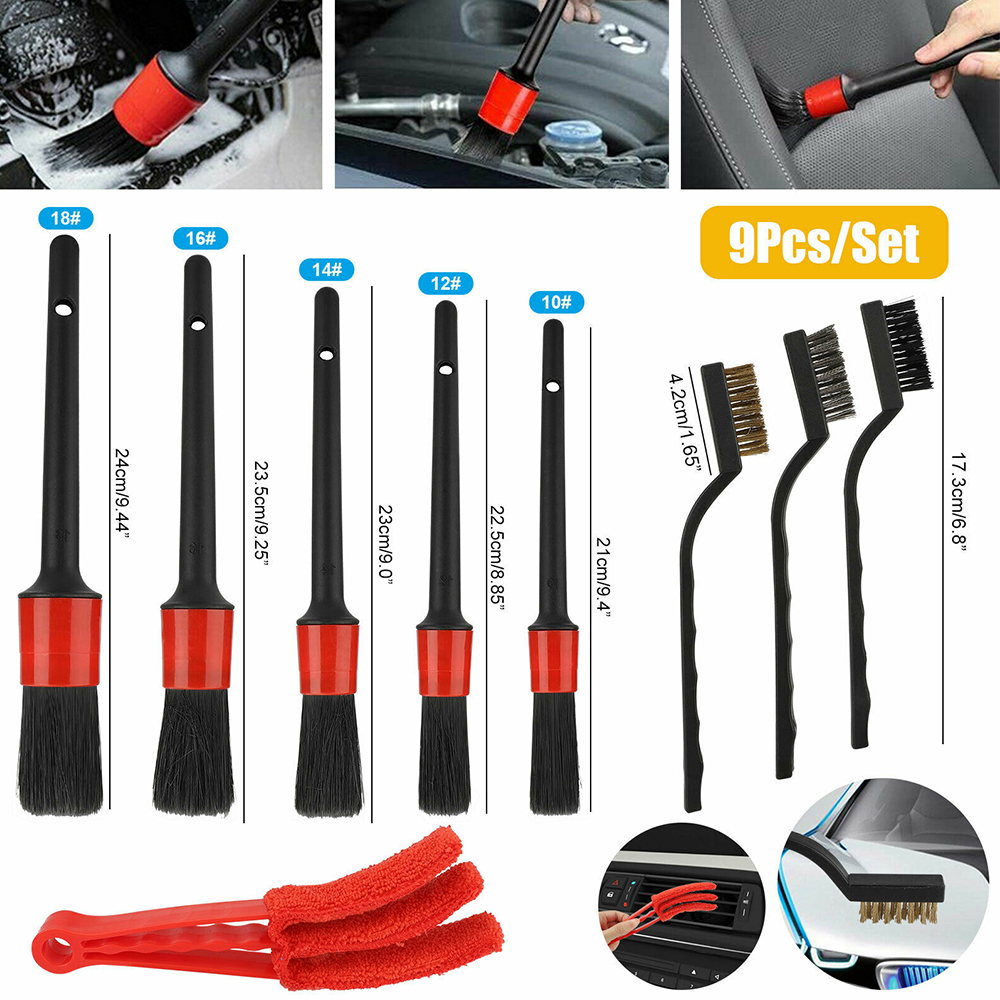 Car Detailing Brush Set, Car Detailing Kit with Detailing Brush, Car