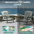 thumbnail image 2 of Pellebant Products Outdoor Deep Seat Cushion for Patio Furniture, 22" x 21", 3.5 Inch 30D Foam, Patio Chair Cushions with Waterproof, Fade-Resistant and Removable Covers, for Sofa, Couch,Green Flower, 2 of 7