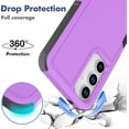 thumbnail image 5 of KOMI for Samsung Galaxy A35 5G Case: Dual Layer Protective Heavy Duty Cell Phone Cover Shockproof Rugged with Screen Protector - Military Protection Bumper Tough - Samsung Galaxy A35 5G 2024, Purple, 5 of 5