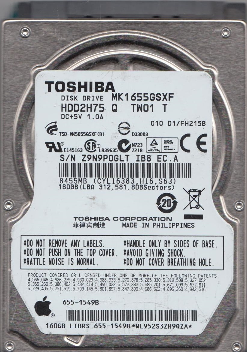 Toshiba MQ04ABB400 4TB 5400RPM 2.5