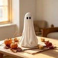 thumbnail image 4 of Halloween Large Ghost With Bow Tabletop Decoration,Ghost Figurine Ornament Indoor Halloween Home Decor, Seasonal Table Ornament Halloween Party Decor, 4 of 9