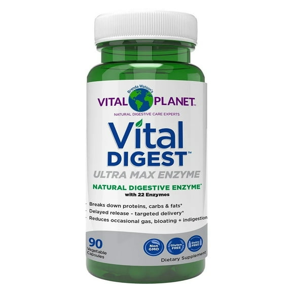 Vital Planet Vital Digest Natural Digestive Enzymes 90 Capsules