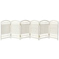 thumbnail image 2 of Red Lantern 2 ft. Short Fiber Weave Folding Screen - White - 6 Panels, 2 of 7