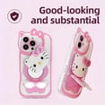 thumbnail image 4 of RIHJIN-Anime Cat Case for iPhone 16,Phone Holder Stand with Makeup Mirror, Kawaii Phone Cases, Cool Unique Protective Cover for Women, 4 of 4