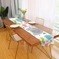 thumbnail image 3 of GZHJMY Cute Lions Elephants Sloth Table Runner Seasonal Table Cloth Runner for Kitchen Dining Table Wedding Party Holiday Coffee Dining Home Decor 13 x 90 Inches, 3 of 7
