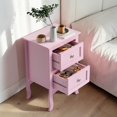 thumbnail image 3 of GZXS Night Stand with 2 Storage Drawers, Modern End Table, Side Table for Small Space, Living Room, Bedroom, Pink, 3 of 6