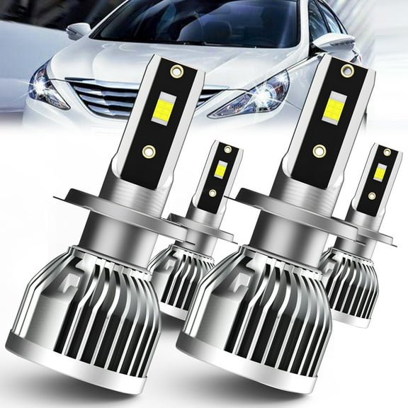 QIPEIZSP Compatible for Hyundai Sonata 2011-2014 Led Headlights H7 H7 Bulbs 4 Pack