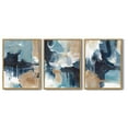 thumbnail image 3 of SHENIFY Abstract Wall Art Blue Gray White Modern Minimalist Painting Decor Graffiti Artwork 11x14in3pcs Natural Framed, 3 of 5