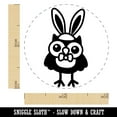 thumbnail image 2 of Easter Owl with Bunny Ears Self-Inking Rubber Stamp Ink Stamper - Black Ink - Mini 1/2 Inch, 2 of 7