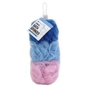 Equate Mesh Bath Sponges, Multicolor, 3 Count