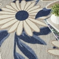 thumbnail image 3 of Nourison Aloha Outdoor Blue Grey 5'3" x Round Area Rug (5 Round), 3 of 9