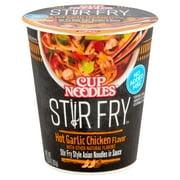 Nissin Cup Noodles Hot Garlic Chicken Flavor Stir Fry Style Asian Noodles in Sauce, 2.93 oz