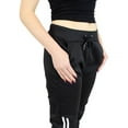 thumbnail image 4 of Fleece Lined Half-Stripes Sports Pants Comfy Drawstring Waist Black and White fits Sizes 0-8, 4 of 8