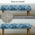 thumbnail image 6 of XYZCANDO Hibiscus Floral Bench Slipcover, Wear Resistant Polyester Spandex Elastic Bench Seat Cover for Bedroom and Dining Room, 6 of 9