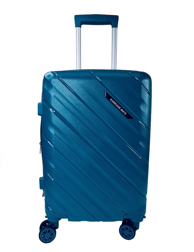 K-Cliffs Carry-On Suitcase Expandable Spinner 20" Lightweight Hand Carry Hardside Travel Luggage with 360° Dual Wheels Blue