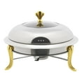 thumbnail image 4 of 28cm Round Dining Stove Chafing Dish Food Warmer without Ears Stainless Steel, 4 of 22
