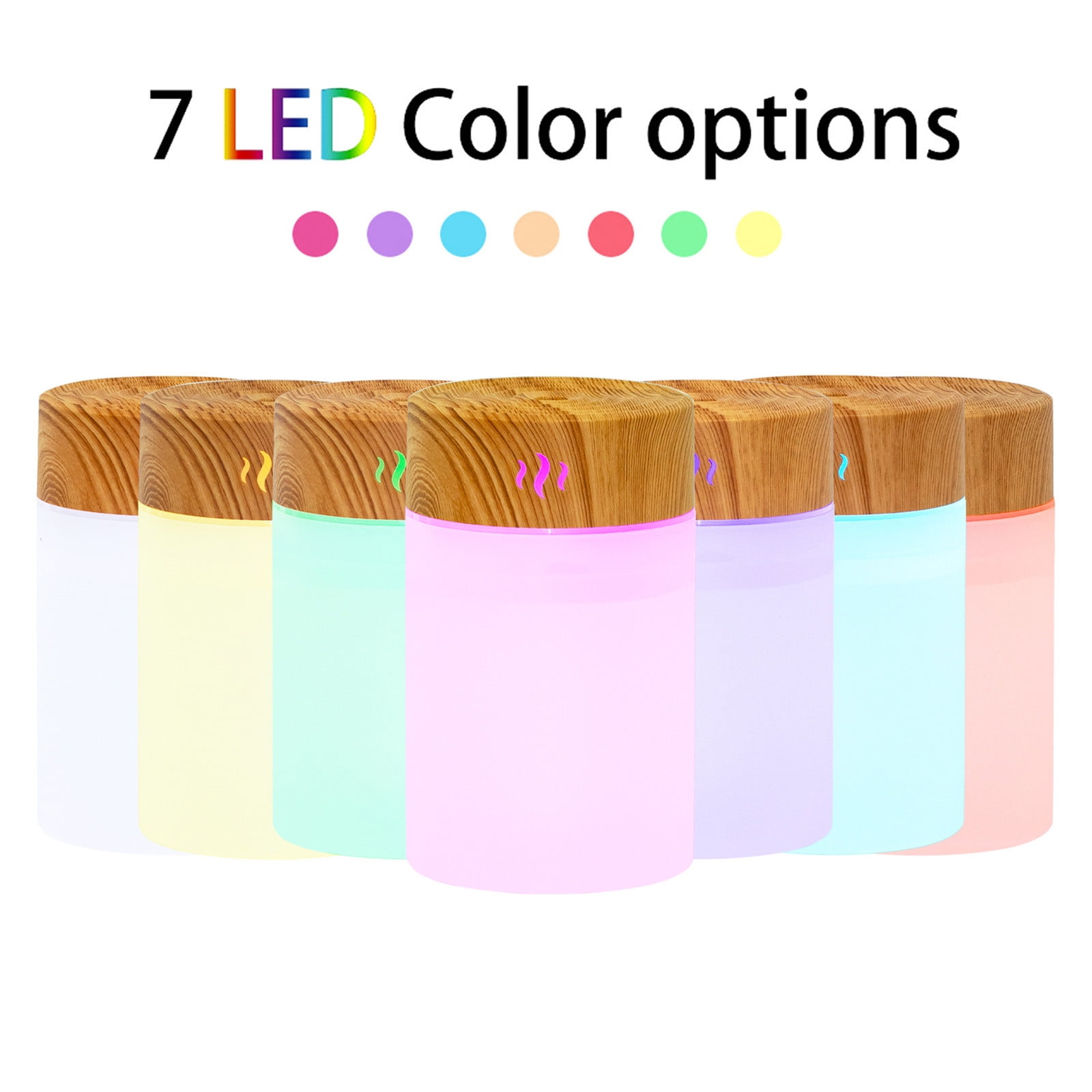 Uandlove Small Humidifiers for Bedroom Car Humidifier Light Portable Mini Humidifier Colorful LED Night USB Charger For Bedroom
