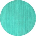 thumbnail image 1 of Ahgly Company Indoor Round Oriental Turquoise Blue Industrial Area Rugs, 8' Round, 1 of 4