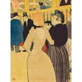 thumbnail image 2 of Toulouse-Lautrec, Henri de 12x14 Black Ornate Wood Framed with Double Matting Museum Art Print Titled - At the Moulin Rouge, la Goulue and Her Sister , 2 of 4