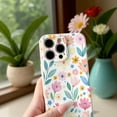 thumbnail image 5 of SKLYDDI Multicolor Pastel Floral for iPhone X Case - Illustrated Watercolor Flowers & Leaves, TPU, Flexible, Cute Aesthetic, 5 of 7