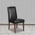 thumbnail image 2 of Flash Furniture HERCULES Hampton Hill Series Black LeatherSoft Parsons Chair with Silver Accent Nail Trim, 2 of 11