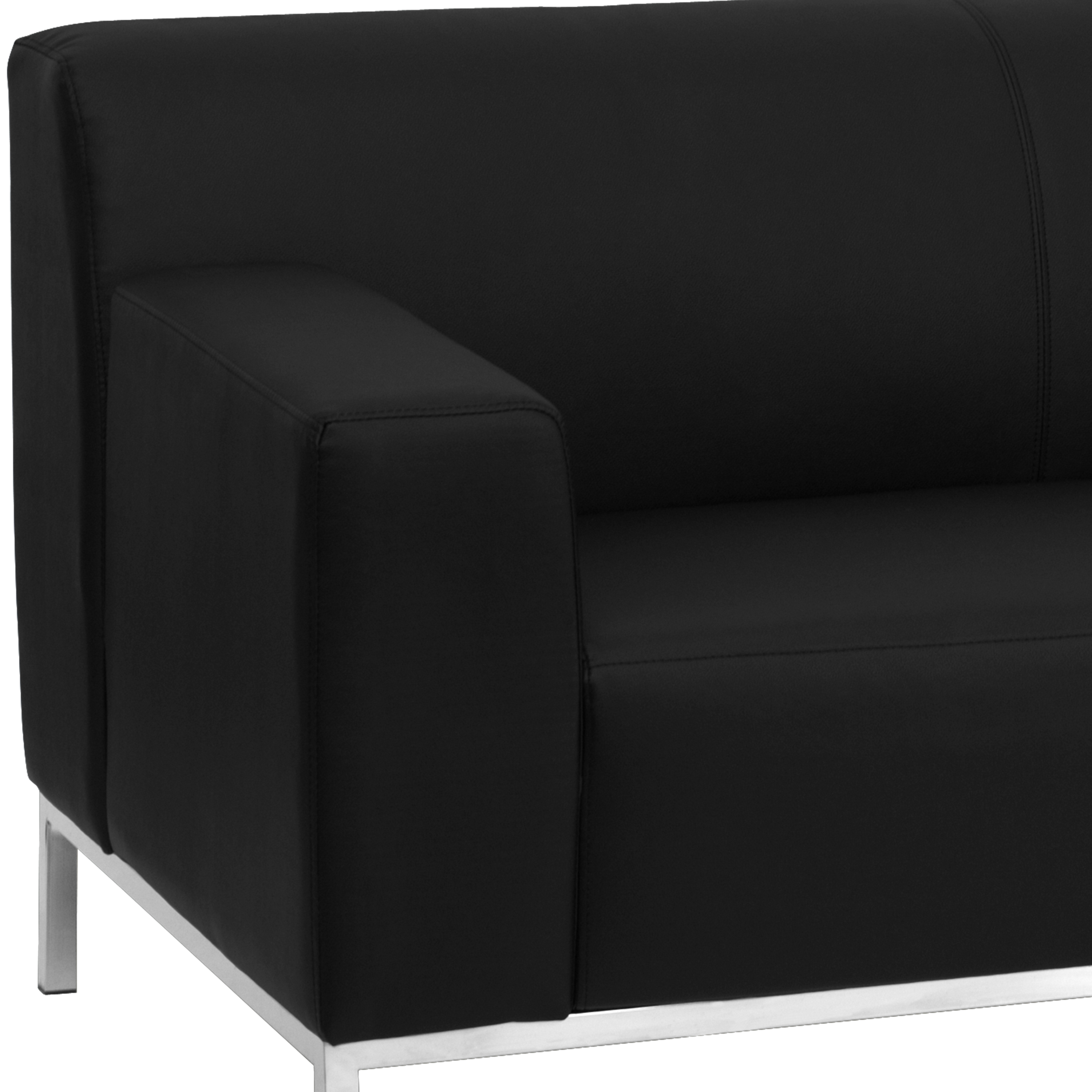 Flash Furniture HERCULES Definity Series Contemporary Black LeatherSoft Loveseat - image 4 of 5