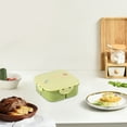 thumbnail image 2 of Btomtd Food Grade Plastic Bento Box Featuring Dividers and Practical Lunch Box for Microwaveable Meal Prep for Adults, Green, 2 of 6