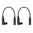 thumbnail image 2 of 2-Pack XLR Microphone Extension Cable Adapter, XLR Right Angle Female to Straight Male Microphone Connector for Speaker, Recording Studio, Mic Mixer, Audio Interface, Amplifier, 2 of 7