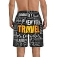thumbnail image 3 of Kdxio Travel Pattern Mens Casual Shorts - Drawstring Summer Beach Sports Shorts for Men, 3 of 9