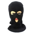 thumbnail image 3 of Funny Tricky Full Face Cover Hat Three Holes Front beanie Knit Mask Winter Riding Knit Warm Cap Stretchable Beanie, 3 of 6