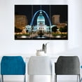 thumbnail image 2 of TISHIRON 3PCS Framed Canvas Wall Art Set,60"x40" Landmark Cityscape Canvas Art Decor, 2 of 7