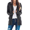thumbnail image 2 of WREESH Women's Knit Cardigans Loose Slouchy Oversized Wrap Chunky Pocket Sweaters Coat, 2 of 9