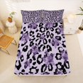thumbnail image 5 of Manfei Hippie Purple Stars Queen Sheets,Vintage Cheetah Pattern Queen Sheet Sets,4-Piece,1 Flat Sheet,1 Fitted Sheet and 2 Pillowcases, 5 of 6