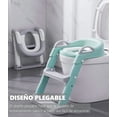 thumbnail image 2 of Asiento de Entrenamiento para Baño con Escalera Antideslizante, Plegable Adaptador WC Reductores, Cojín Blando Extraíble, Altura Regulable Baño Entrenador, 2 of 9