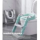 thumbnail image 3 of Asiento de Entrenamiento para Baño con Escalera Antideslizante, Plegable Adaptador WC Reductores, Cojín Blando Extraíble, Altura Regulable Baño Entrenador, 3 of 7